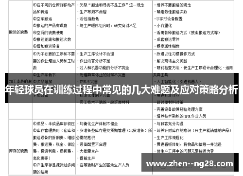 年轻球员在训练过程中常见的几大难题及应对策略分析